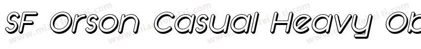 SF Orson Casual Heavy Oblique字体转换